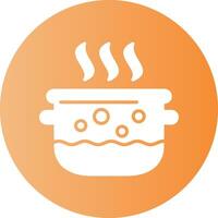 Pot Gradient Circle Icon vector
