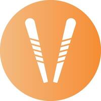 Chopsticks Solid Gradient Circle Icon vector