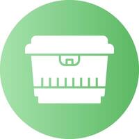 Food Container Circle Gradient Style Icon vector