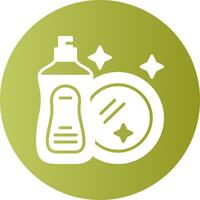 Dish washing Solid Gradient Circle Icon Design vector