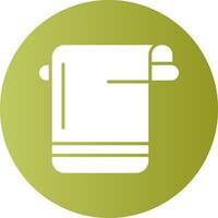 Towel Solid Gradient Circle Icon Design vector