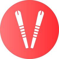 Chopsticks Solid Gradient Circle Icon Design vector