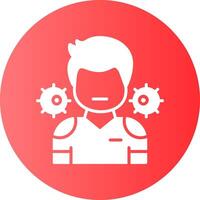 Sick Person Circle Gradient Style Icon vector
