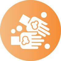 Hand wash Circle Gradient Style Icon vector