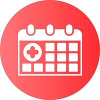 Calendar Circle Gradient Style Icon vector