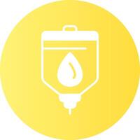 Blood bag Circle Gradient Style Icon vector