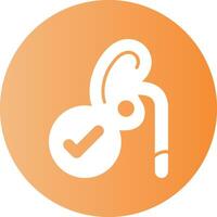 Kidney Circle Gradient Style Icon vector