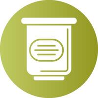 Dustbin Circle Gradient Style Icon vector