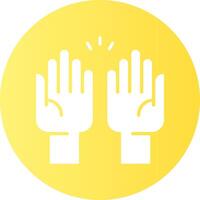 Hands Circle Gradient Style Icon vector