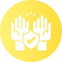 Safe Circle Gradient Style Icon vector