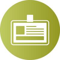 Identification card Circle Gradient Style Icon vector