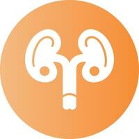 Kidneys Circle Gradient Style Icon vector