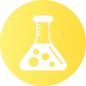 Flask Circle Gradient Style Icon vector