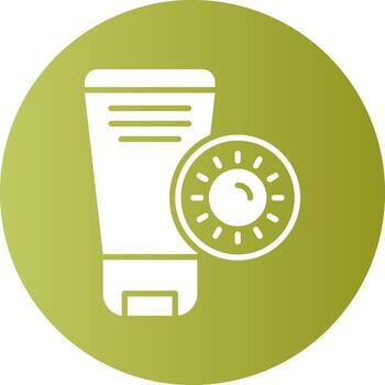 Sun block Circle Gradient Style Icon vector