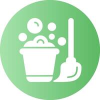 Cleaning Circle Gradient Style Icon vector