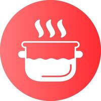 Steaming Circle Gradient Style Icon vector
