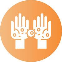 Dirty hands Circle Gradient Style Icon vector