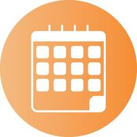 Calendar Circle Gradient Style Icon Design vector