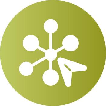 Interactivity Gradient Circle Icon vector