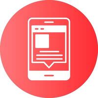 Post Gradient Circle Icon vector