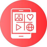 Convergence Gradient Circle Icon vector