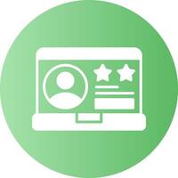 Rating Gradient Circle Icon vector