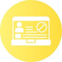Block Gradient Circle Icon vector