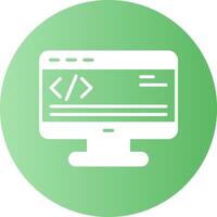 Coding Gradient Circle Icon vector