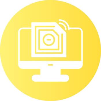 Rfid chip Gradient Circle Icon vector