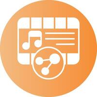 Share Gradient Circle Icon Design vector