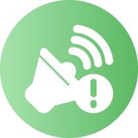 Sound Notification Gradient Circle Icon vector