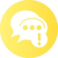 Speech bubble Notification Gradient Circle Icon vector