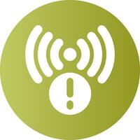 Signal Notification Gradient Circle Icon vector