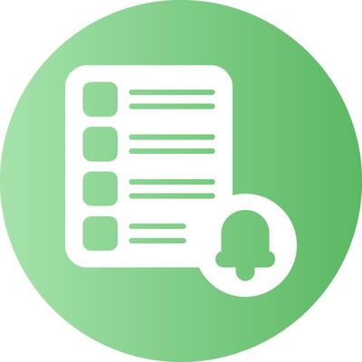 Task List Notification Gradient Circle Icon