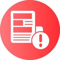 News Notification Gradient Circle Icon vector