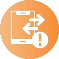 Transfer Notification Gradient Circle Icon vector