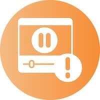Pause Notification Gradient Circle Icon vector