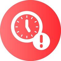 Clock Notification Gradient Circle Icon vector