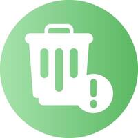 Trash Notification Gradient Circle Icon vector