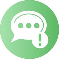 Chat message Notification Gradient Circle Icon vector