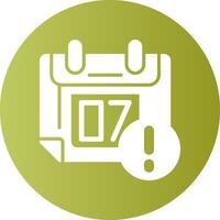 Calendar event Notification Gradient Circle Icon vector