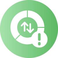 Data usage Notification Gradient Circle Icon vector