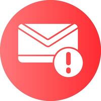 Email Notification Gradient Circle Icon vector