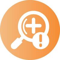 Zoom in Notification Gradient Circle Icon vector