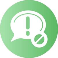 Warning Notification Gradient Circle Icon vector