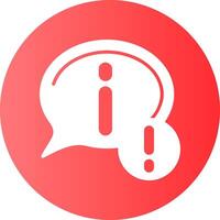 Information Notification Gradient Circle Icon vector