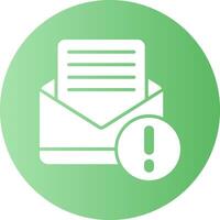 Mail Notification Gradient Circle Icon vector