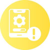 Update Notification Gradient Circle Icon vector