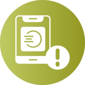 Running apps Notification Gradient Circle Icon vector