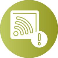 Cast Notification Gradient Circle Icon vector